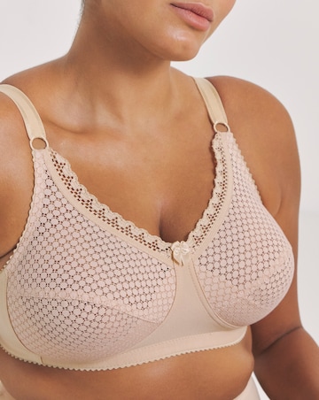 Miss Mary of Sweden Cotton Dots Non Wired Bra Skintone