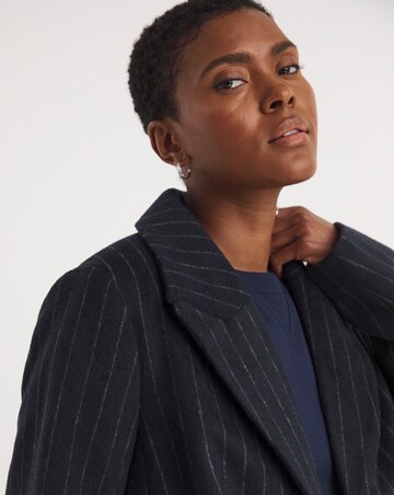 Navy Pin Stripe Coat