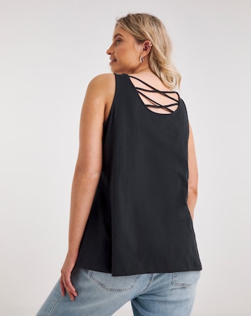 Black Criss Cross Detail Vest