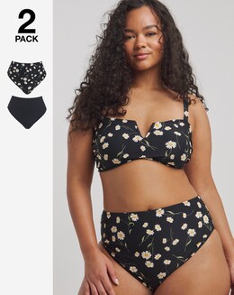 MAGISCULPT Medium Control 2 Pack High Leg Bikini Bottoms