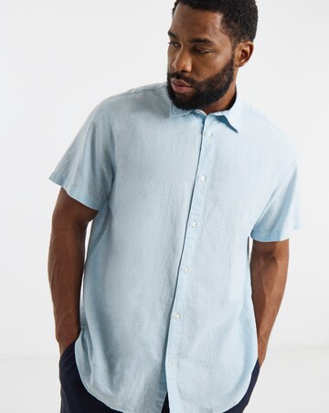 Jack & Jones Breeze Linen Blend Shirt - Light Blue
