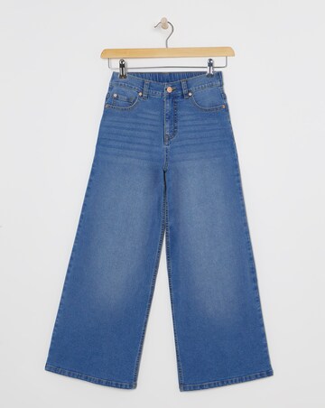 Simply Be Blue 24/7 Crop Wide Leg Jeans