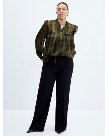 Mango Satin Print Blouse