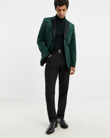 VELVET SATIN LAPEL BLAZER