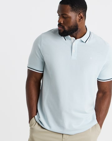 Jack & Jones Paulos Tipped Polo - Light Blue
