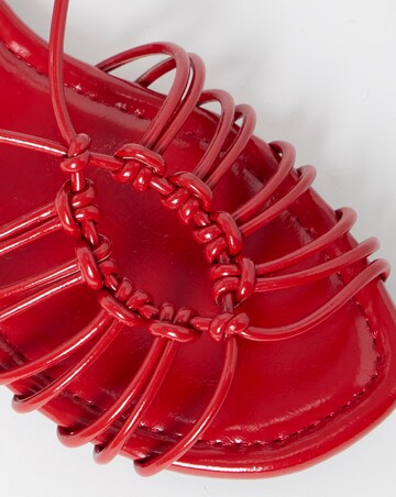 Cinder Tubular Woven Flat Sandals - Wide Fit (E)