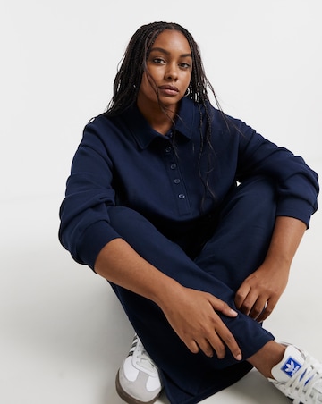 Navy Polo Neck Sweatshirt