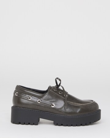 Link Chunky Lace Up Boat Shoes - Wide Fit (E)