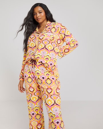 Pretty Secrets Retro Love Button Through PJ Set