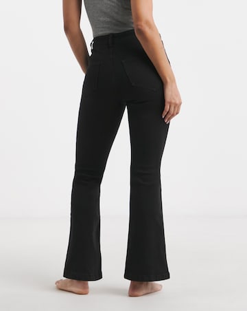 Simply Be Kim Black High Waist Super Soft Bootcut Jeans