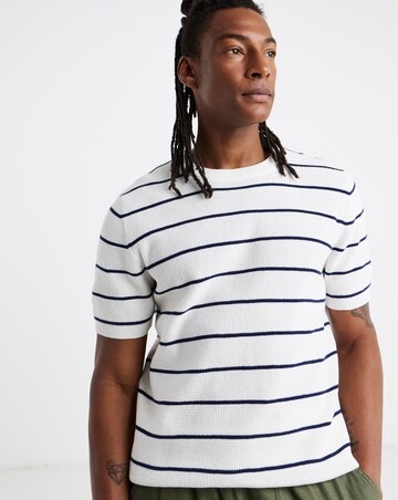 Waffle Knitted Stripe T-Shirt