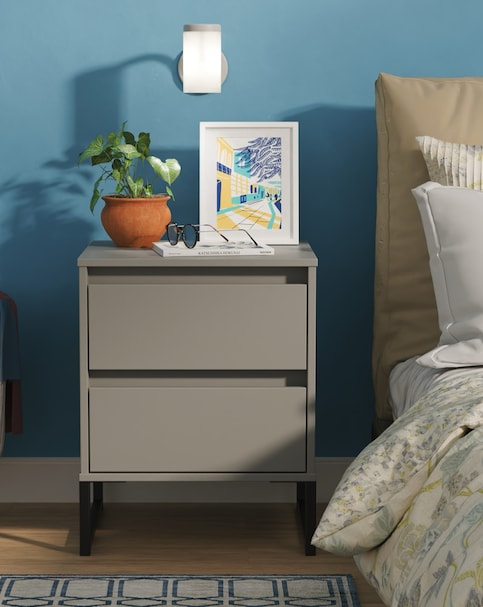 Sloan Ready Assembled 2 Drawer Bedside