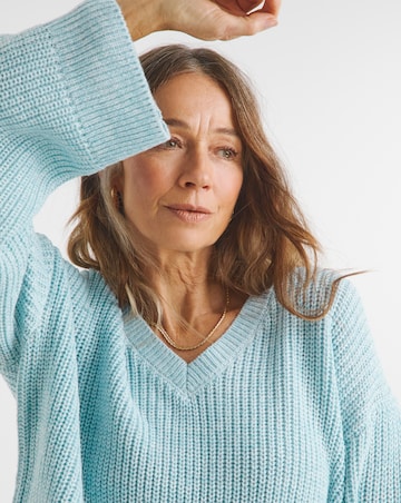 Blue V Neck Tunic