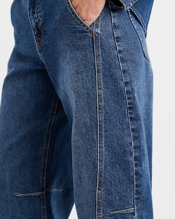 Dark Blue Authentic Stretch Tapered Jeans