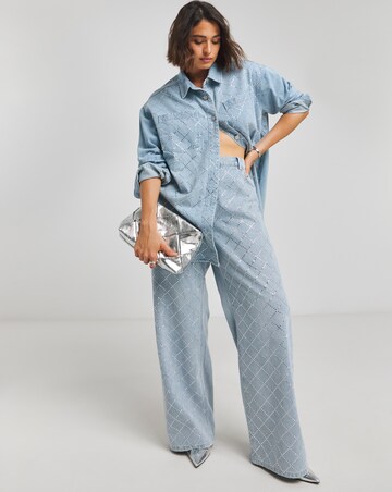 Simply Be X Twisted Wunder Diamante Shacket Co-ord