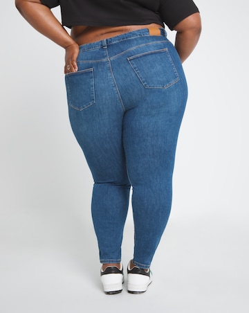 Chloe Mid Blue High Waist Distressed Skinny Jeans