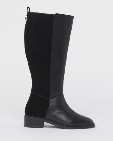 Fiona Leather Suede Mix Riding Boots - Extra Wide Fit (EEE) & Super Curvy Calf