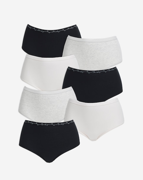 Pretty Secrets (7 Pack) Days Of The Week Cotton Full Brief Knickers Multi