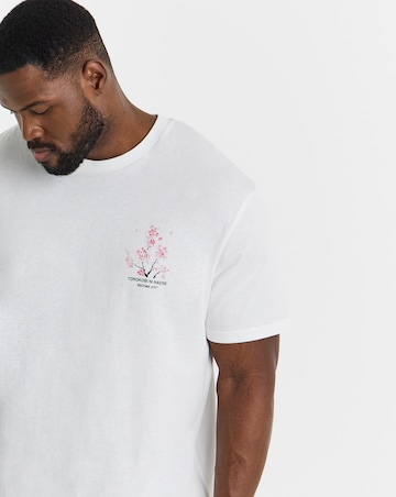 Jack & Jones Back Graphic Eagle Tee - White