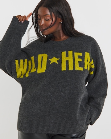 Religion Relaxed Fit Wild Heart Jumper