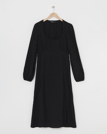 Nobody's Child Dee Dee satin Jacquard Scoop Neck Midi Dress