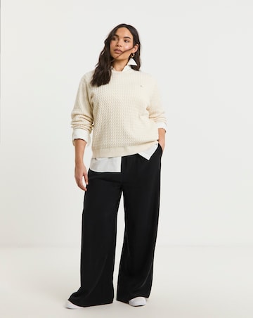 Tommy Hilfiger Cable Knit Crew Long Sleeve Sweater