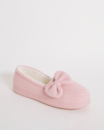 Suki Soft Warm Lined Bow Slippers E Fit