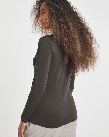 Chocolate & Pink 2 Pack Soft Touch Henley Tops