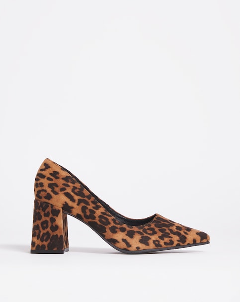 Block Heeled Court Shoe - Extra Wide Fit (EEE)