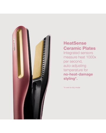 Shark SilkiPro Straight Hair Straightener + Dryer in One Tool HT401UKPK Pink