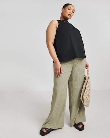 Simply Be Black Bow Back Poplin Top