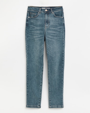 Soft Blue Slim Mom Jeans