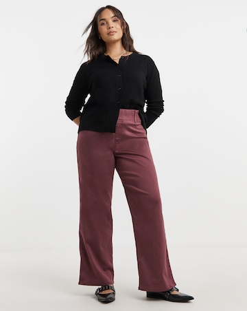Burgundy Wide Leg Jegging