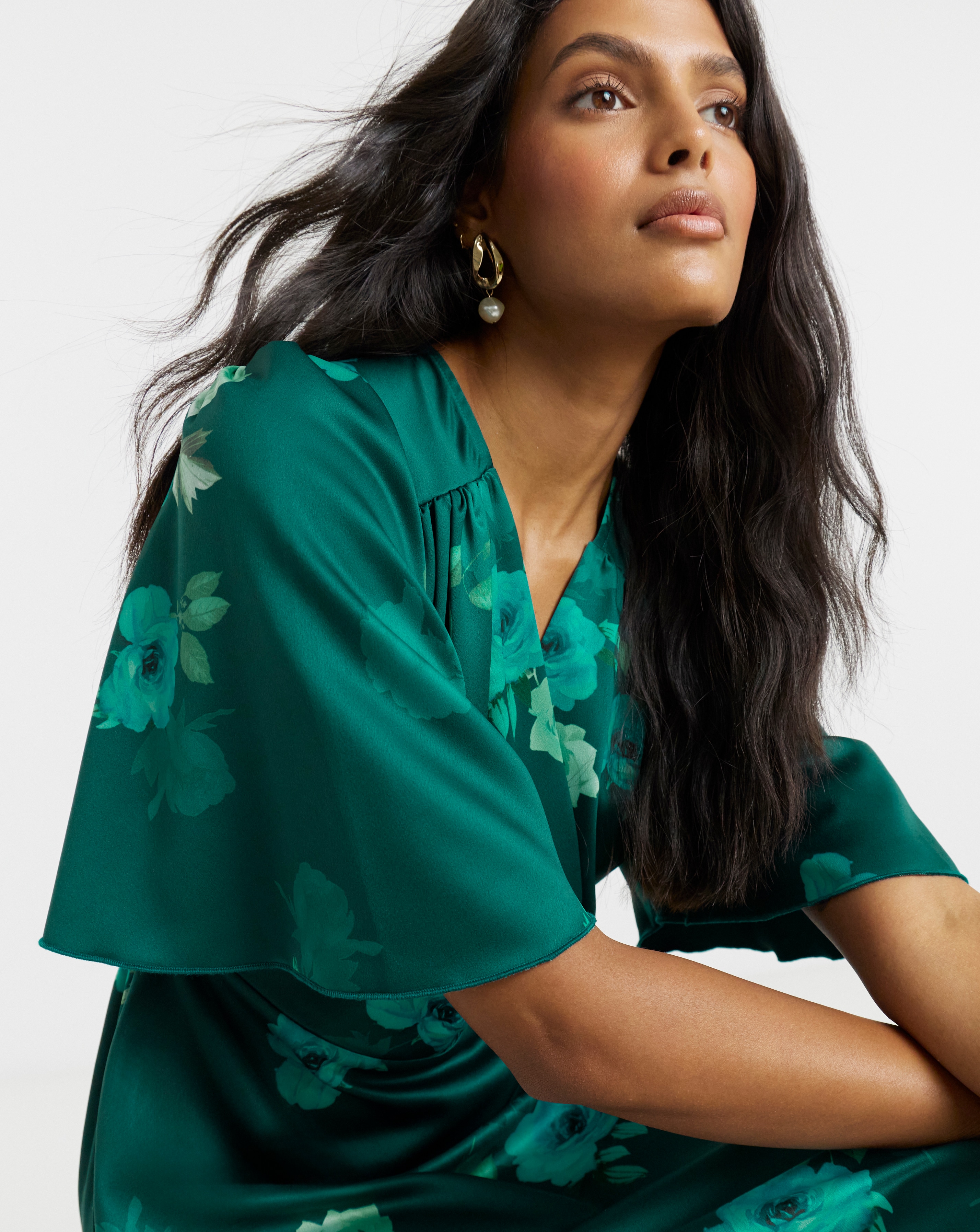 Flounce London Floral Wrap Dress | Fashion World