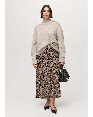 MANGO LEOPARD PRINT SKIRT