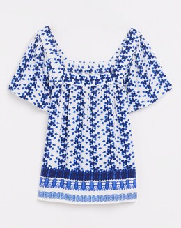 Square Neck Half Sleeve Top