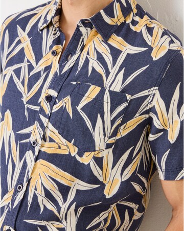 FatFace Palm Print Short Sleeve Shirt - Black