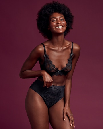 Figleaves Pulse Lace Underwired Plunge Bra B-G