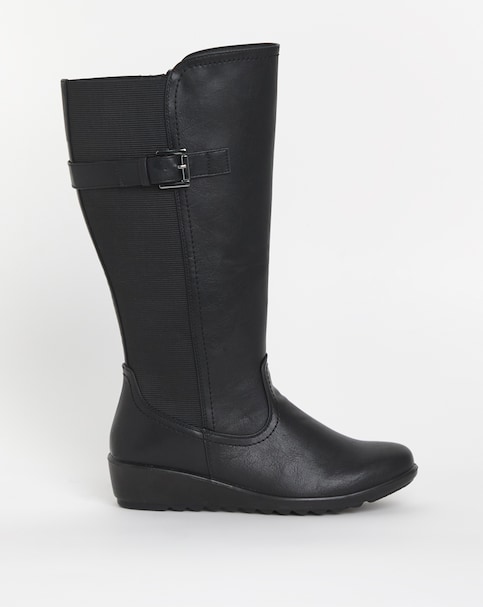 Cushion Walk Stretch High Leg Boot E Fit Curvy Plus Calf