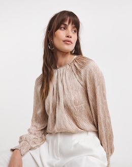 Raglan Sleeve Satin Top