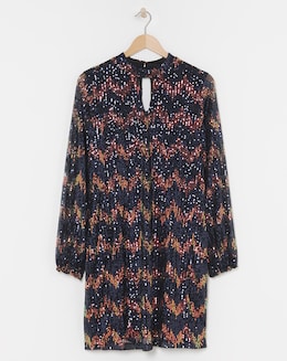 Ombre Sequin Keyhole Short Dress