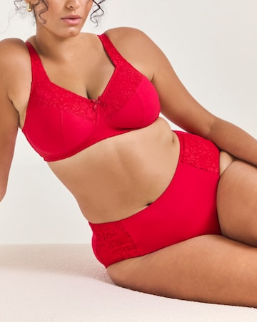 Pretty Secrets (2 Pack) New Sarah Cotton Full Fit Brief Knickers Navy/Red