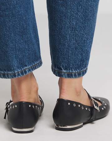 Penelope Embellished Mary Jane Ballerina Shoes Extra Wide EEE Fit