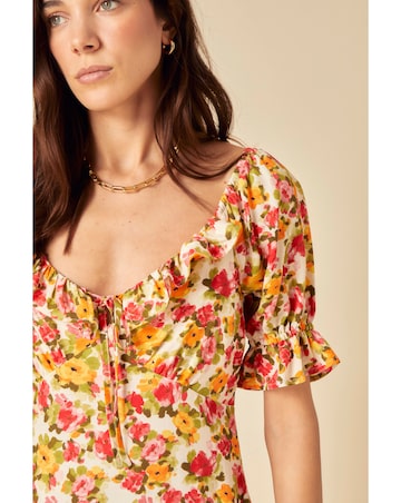 Nobody's Child Rye Midi Dress Franny Floral White