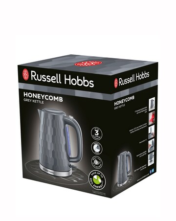 Russell Hobbs 26053 Textured Honeycomb Grey Kettle