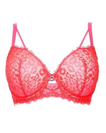 Simply Be Neon Animal Embroidery Balcony Bra