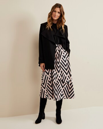 Phase Eight Alora Geo Skirt Plain Top Midi Dress