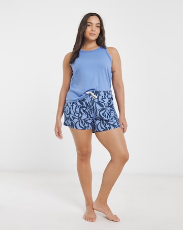 Simply Be (2 Pack) Vest Ribbed Pyjama Shortie Sets