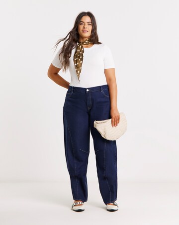 Simply Be Indigo Voluminous Barrel Leg Jean