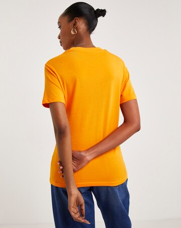 Orange Crew Neck Short Sleeve T-Shirt